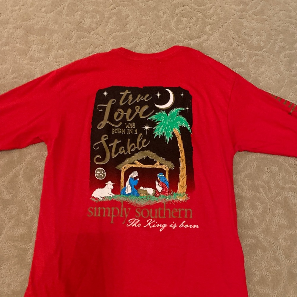 SIMPLY SOUTHERN- “True Love Born in a Stable” Christmas T-shirt